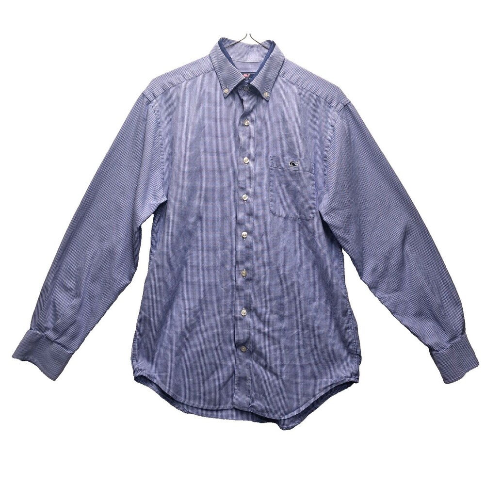 Vineyard Vines Classic Fit Tucker Shirt Men's Long Sleeve Plaid Purple Size S